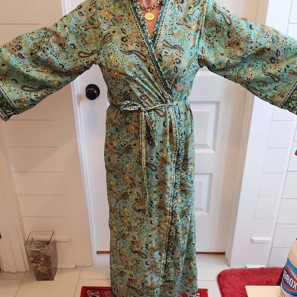 Green Paisley Robe